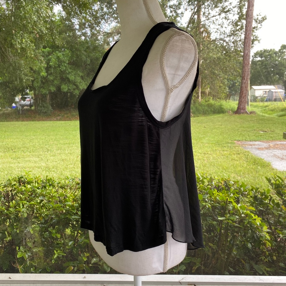 Sheer back black Tank top